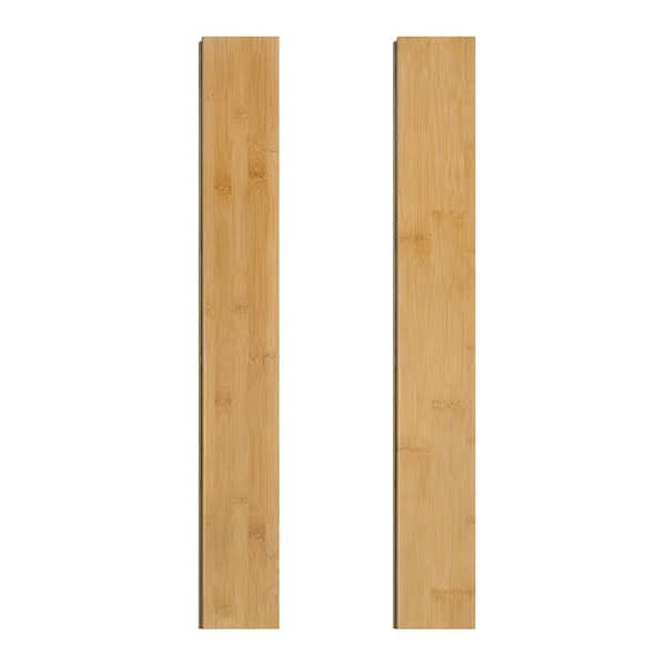40.15 in. L x 5.11 in. W Prefinished Tongue and Groove Solid Bamboo Flooring, Light Honey, 2-Pack (2.86 sq. ft./Case)