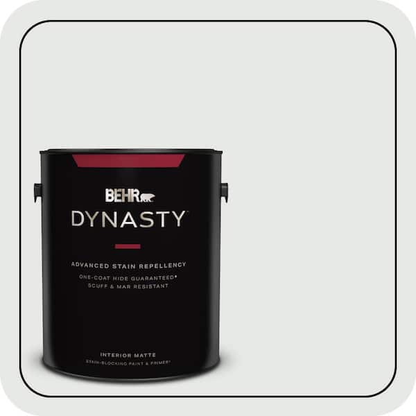 BEHR DYNASTY 1 gal. #PPL-55 Coastal Fog Matte Interior Stain-Blocking Paint & Primer