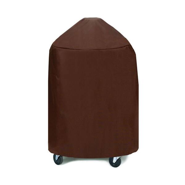 Two Dogs Designs 29 in. Round Grill/Smoker Cover, Chocolate Brown-DISCONTINUED