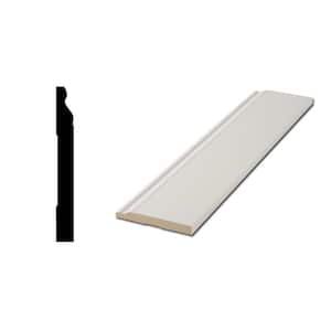 1866 5/8 in. x  5 1/4 in. x  96 in. Finished MDF White Baseboard Moulding (1-Piece − 8 Total Linear Feet)