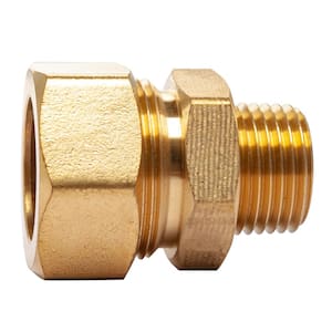 7/8 in. O.D. Comp x 1/2 in. MIP Brass Compression Adapter Fitting (5-Pack)