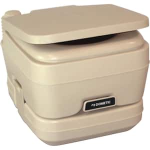 2.5 Gal. Adult Size SaniPottie 962 Portable Toilet with Bellows Flush in Tan