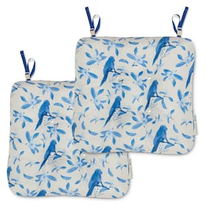 Frida Kahlo Plus Classic Accessories 19 in. Patio Seat Cushions in Bonito Azul (2-Pack)