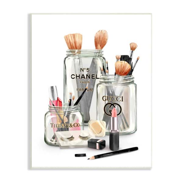 Stupell Industries Fashion Brand Makeup In Mason Jars Glam Design by Ziwei Li Unframed Print Abstract Wall Art 10 in. x 15 in.