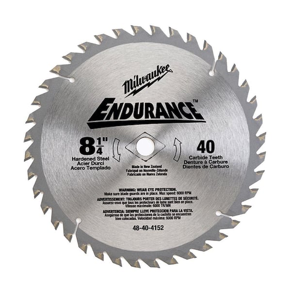 Milwaukee 8-1/4 in. x 40 Carbide Teeth Wood Cutting Circular Saw Blade