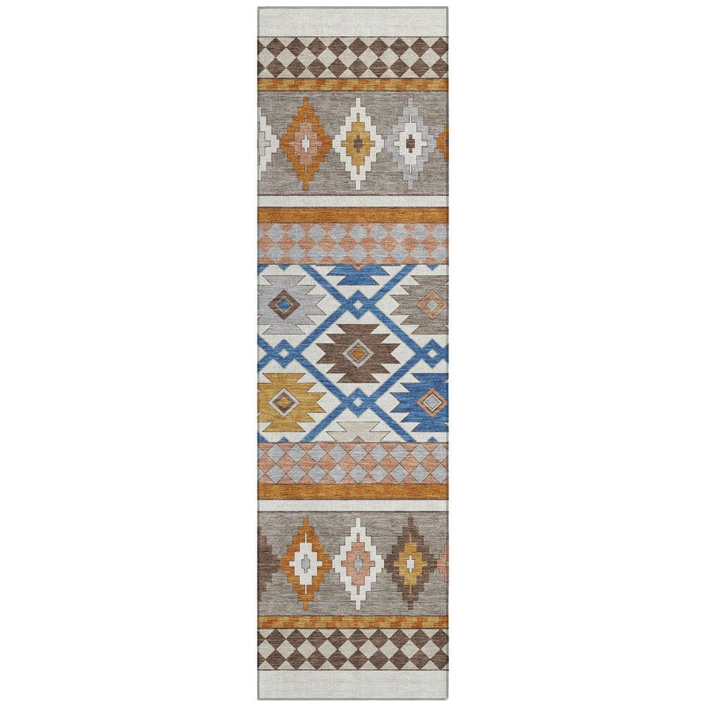 Chantille Machine Washable Indoor/Outdoor Abstract ACN2519 Ivory 2 ft. x 7 ft. Runner Rug price history on PriceWatchPro