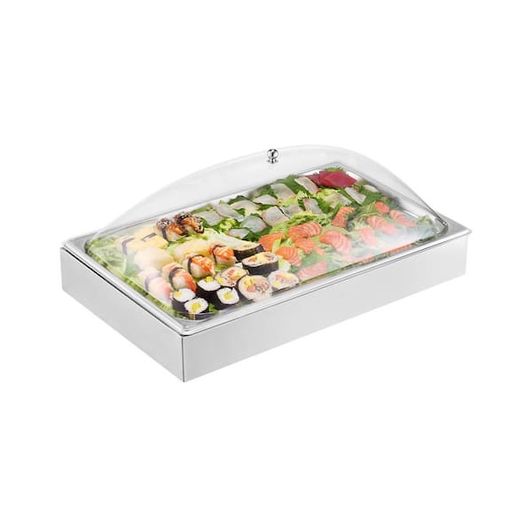 VEVOR Countertop Food Serving Display Container 1x1 Pan Stainless Steel Food Serving Buffet Condiment Dispenser Chafing Dishes