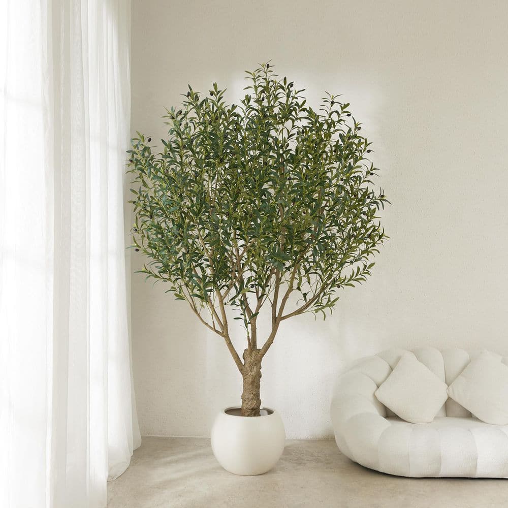 DR.Planzen 8ft.Artificial Olive Tree Indoor/Outdoor, Faux Plant