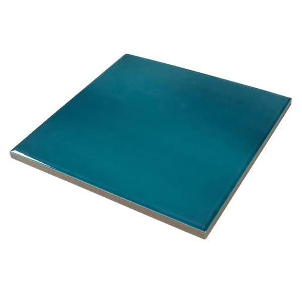 Apollo Tile Zahara 6 in. x 6 in. Glossy Tropical Teal Porcelain