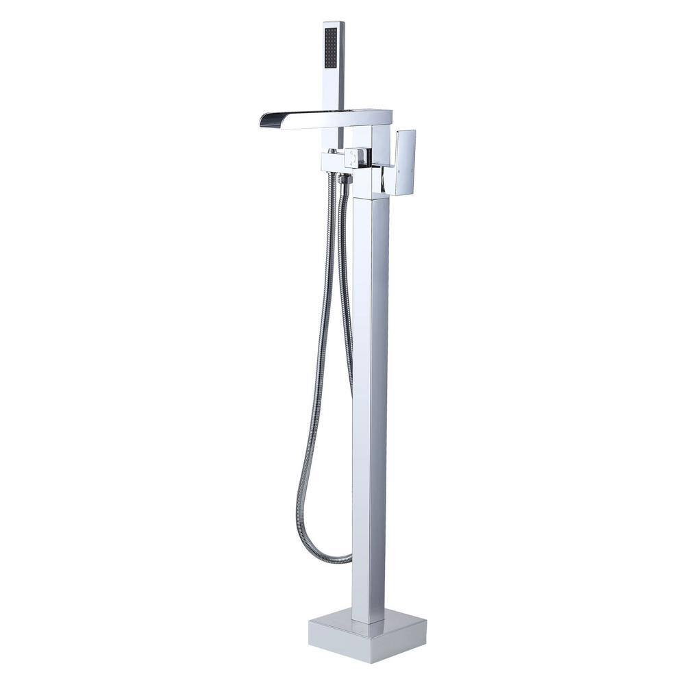 1 Handle Bathroom Freestanding Tub Filler with Diverter