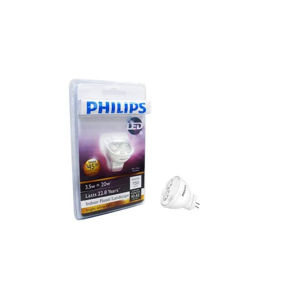 Philips 20-Watt Equivalent MR11 LED Flood (3,000K) 458539 - Home Depot