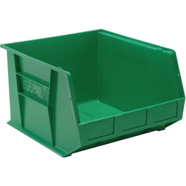 QUANTUM STORAGE SYSTEMS Ultra Series 27.00 Qt. Stack and Hang Bin in Green (3-Pack)