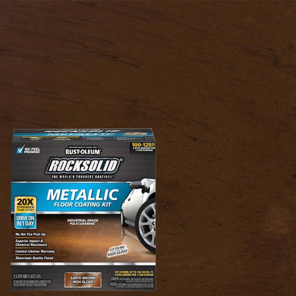 Rust-Oleum RockSolid 80 oz. Metallic Earth Brown Garage Floor Kit (2-Pack)