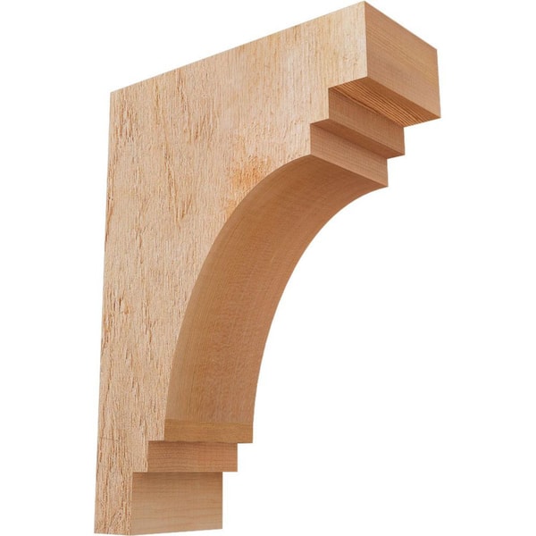 Ekena Millwork 4 in. x 10 in. x 14 in. Western Red Cedar Pescadero Rough Sawn Corbel