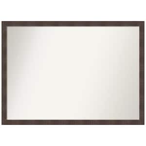 Whiskey Brown Rustic 40.25 in. W x 29.25 in. H Non-Beveled Wood Bathroom Wall Mirror in Brown