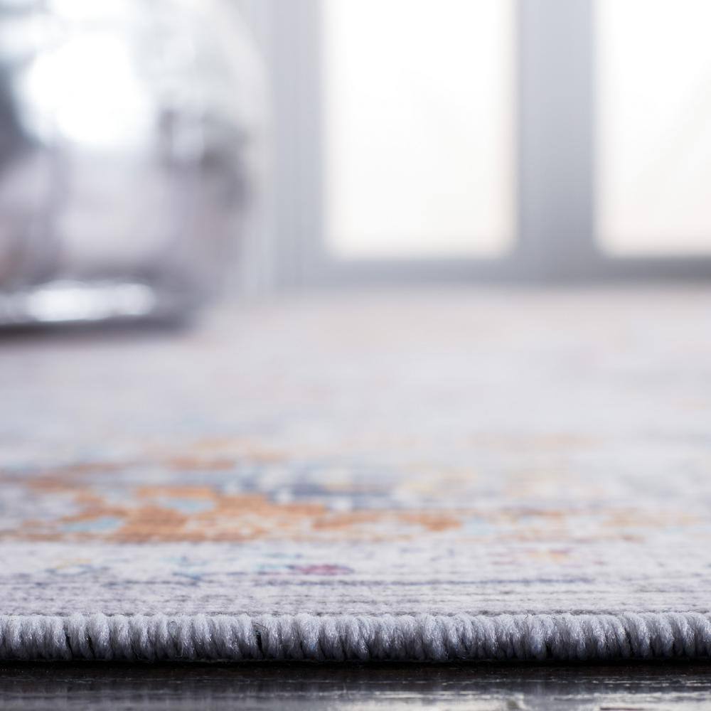 Elegant Blue Synthetic 9' x 12' Hand-Knotted Area Rug