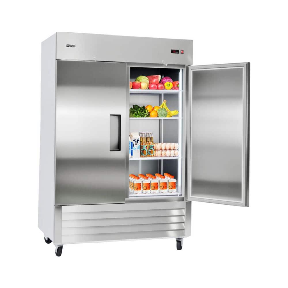 Commercial Refrigerator 44 cu. ft. Reach In 32.2 in. W Upright Refrigerator 2-Doors Auto-Defrost Stainless Steel