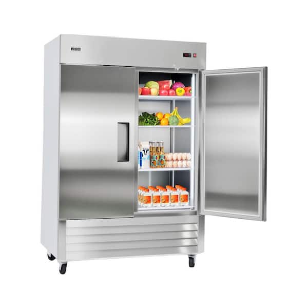 Commercial Refrigerator 44 cu. ft. Reach In 32.2 in. W Upright Refrigerator 2-Doors Auto-Defrost Stainless Steel