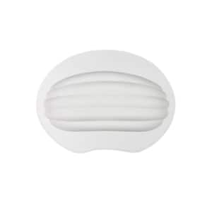 Quality Thermoplastic Rubber Bathtub Pillow with 40 Powerful Suction Cups, Hard Shell and Ergonomic Cushioned in White