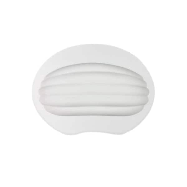 Quality Thermoplastic Rubber Bathtub Pillow with 40 Powerful Suction Cups, Hard Shell and Ergonomic Cushioned in White