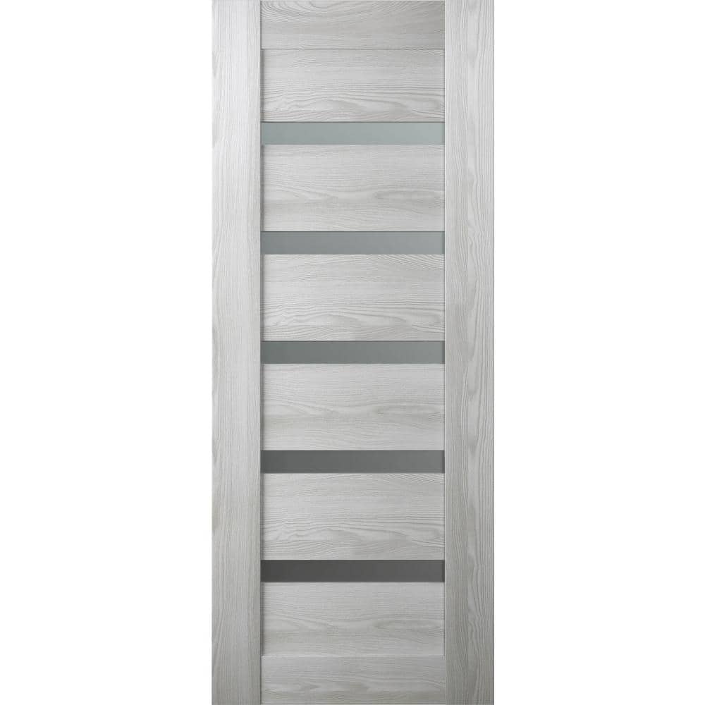 Vona 07-04 24 in. x 96 in. No Bore 7-Lite Frosted Glass Ribeira Ash Wood Solid Composite Core Interior Door Slab price history on PriceWatchPro