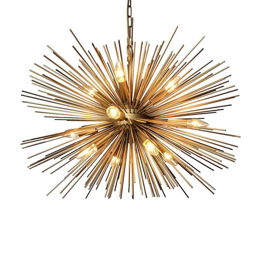 12Light Gold Sputnik Chandelier LZ30GD The Home Depot