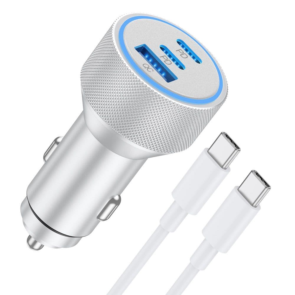 67W USB C Car Charger Adapter 3-Port Fast Charging with USB C to C Cable in Black, 3 ft. 1-Pack price history on PriceWatchPro