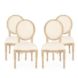 Phinnaeus Beige Fabric Upholstered Side Chair (Set of 4)