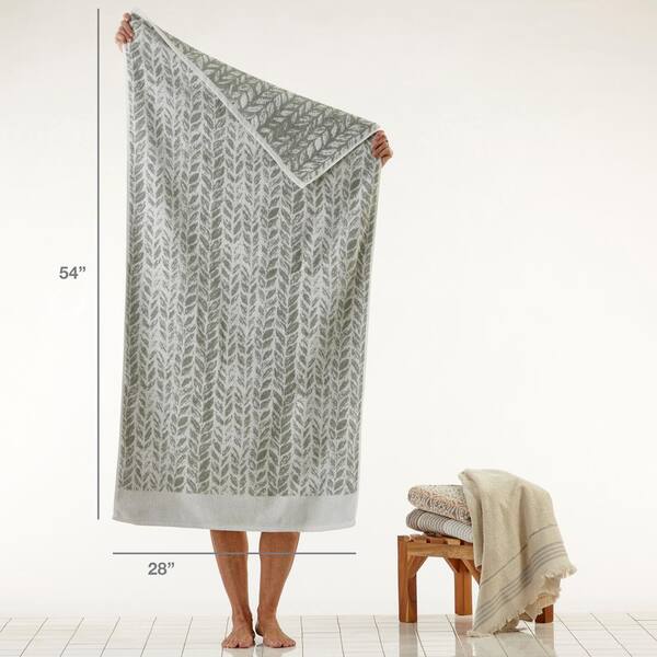 Caro Home Basketweave Towel Collection Bath Towel Blue Multi