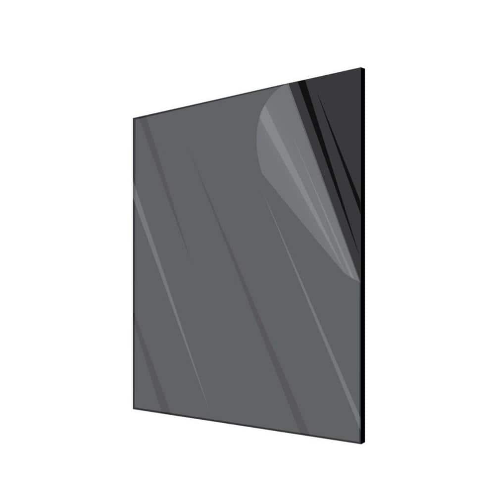 (2 Pack) 24 x 48 Black Acrylic Sheets, 1/8 Thick (3mm) Plexiglass  Reflective Large Rectangular Panels for Crafts, Display Cases, Plexi Glass  Signs