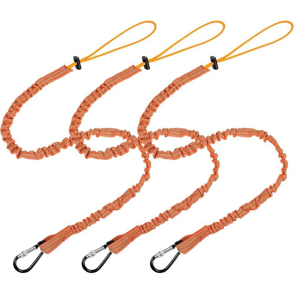 Lanyard Series 2.95 ft. Retractable Lifeline with Aluminum Screw Lock Buckle, Adjustable Fall Protection-Orange, 3 Pack price history on PriceWatchPro