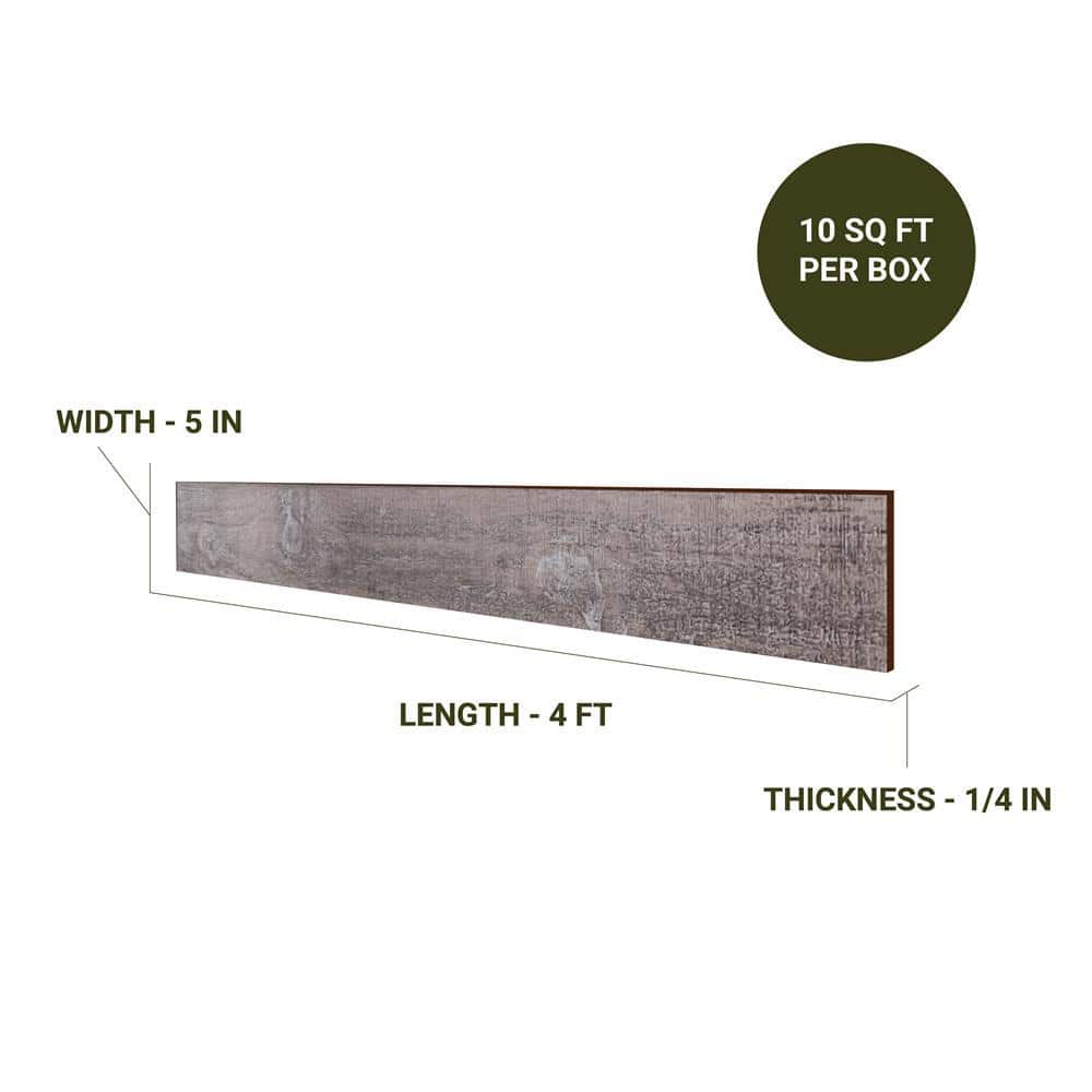 Antique Distressed Poplar Barn Wood Wall Planks 4 ft. 6-Pack
