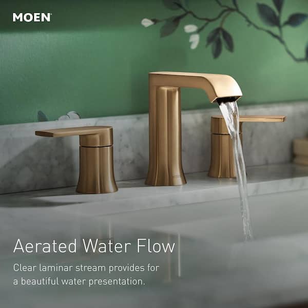 MOEN Genta 8 in. Widespread Double Handle Bathroom Faucet with