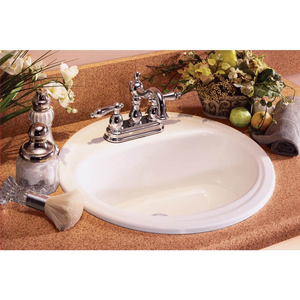 Bootz Industries Laurel Round DropIn Bathroom Sink in White 0212435