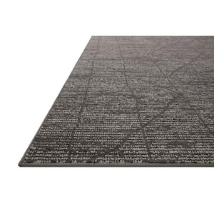 Kamala Charcoal/Ivory 18 in. x 18 in. Sample Transitional Sample Rug