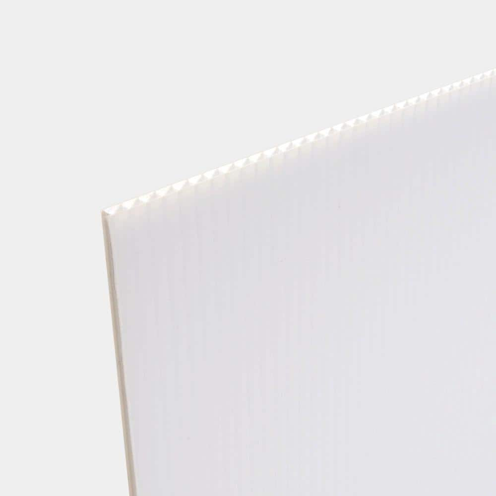 Coroplast 24 in. x 18 in. x 0.157 in. (4mm) White Corrugated Twinwall ...