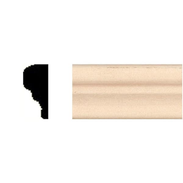 HOUSE OF FARA 0.25 in. D x 0.406 in. W x 96 in. L Natural Wood Colonial Wall Panel Moulding