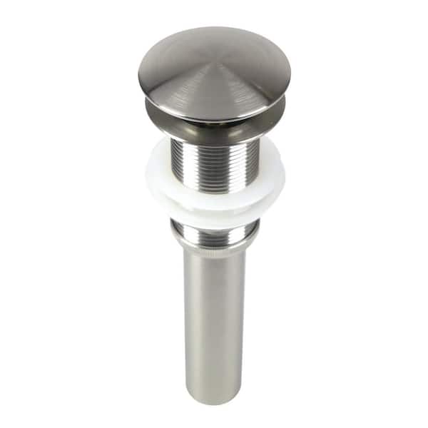 Eisen Home Pop-Up Drain Assembly with Cap No Overflow for Vessel Sinks in Brushed Nickel
