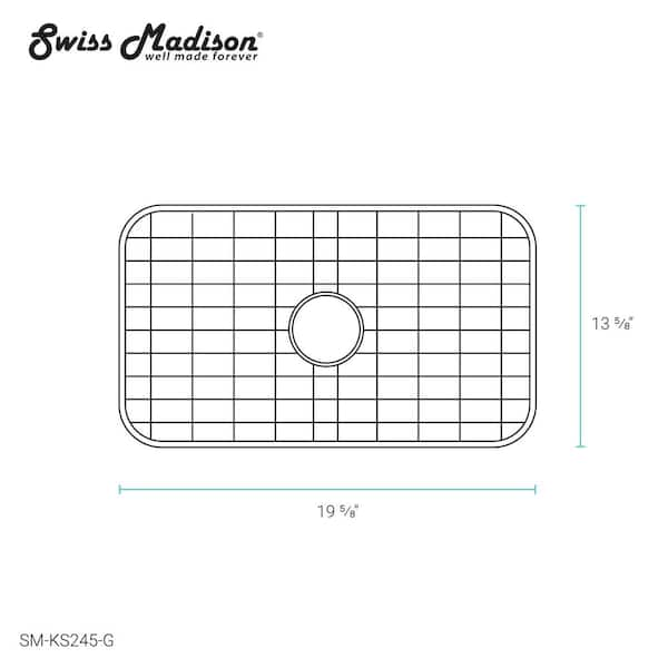 SOFINNI Sink Protectors for Kitchen Sink with White Coating Sink Grate  Insert Grid Sink Bowl Drying Rack Small (10.5 x 12.5)