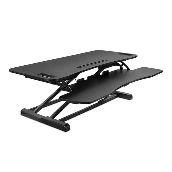 MOUNT-IT! 48 in. Black Extra-Wide Height Adjustable Standing Desk Converter  MI-7925 - The Home Depot