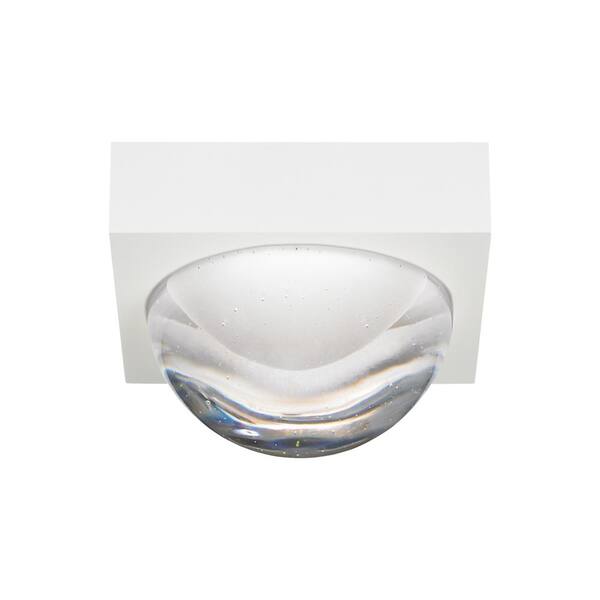 Generation Lighting Sphere 1-Light Rubberized White LED Flushmount