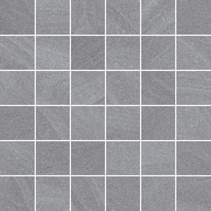 Austral Grey 12 in. x 12 in. Glazed Porcelain Floor and Wall Mosaic Tile (6 sq. ft. / case)