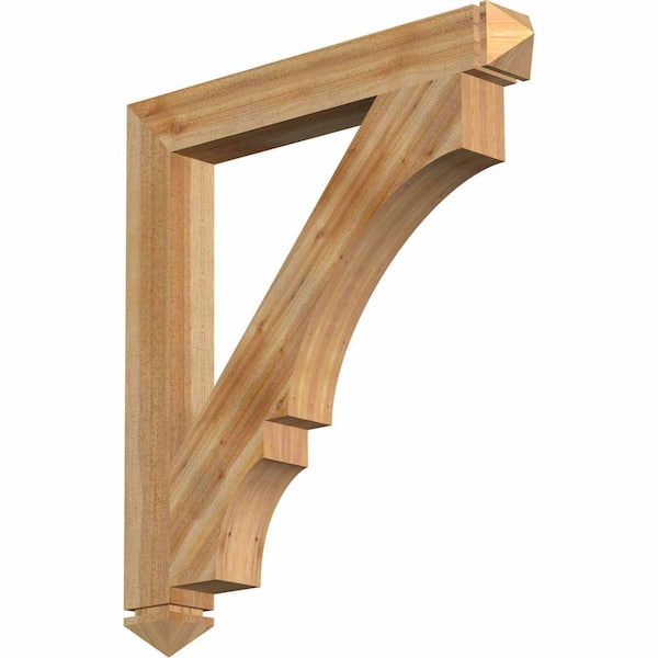 Ekena Millwork 4 in. x 36 in. x 32 in. Western Red Cedar Balboa Arts and Crafts Rough Sawn