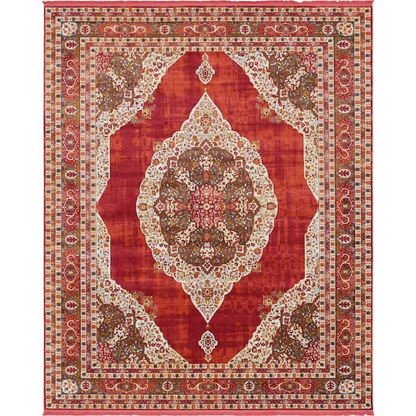 Unique Loom Baracoa Regla Red 8' 4 x 10' 0 Area Rug