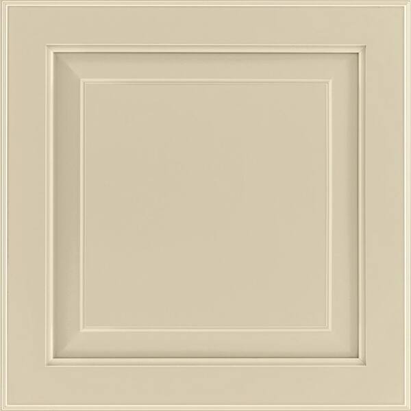 American Woodmark 14-9/16x14-1/2 in. Cabinet Door Sample in Charlottesville Painted Cashmere
