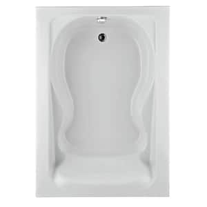 Cadet 72 in. x 42 in. Rectangular Soaking Bathtub with Reversible Hand Drain in White
