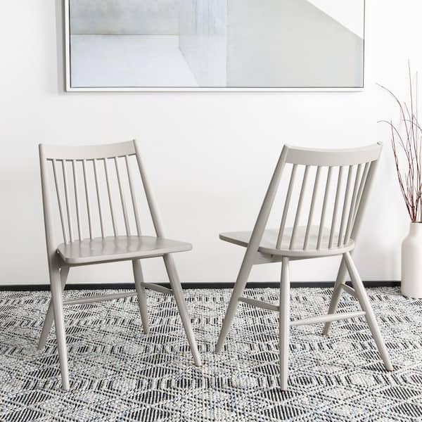 SAFAVIEH Wren Gray 19 in. Dining Chair (Set of 2)