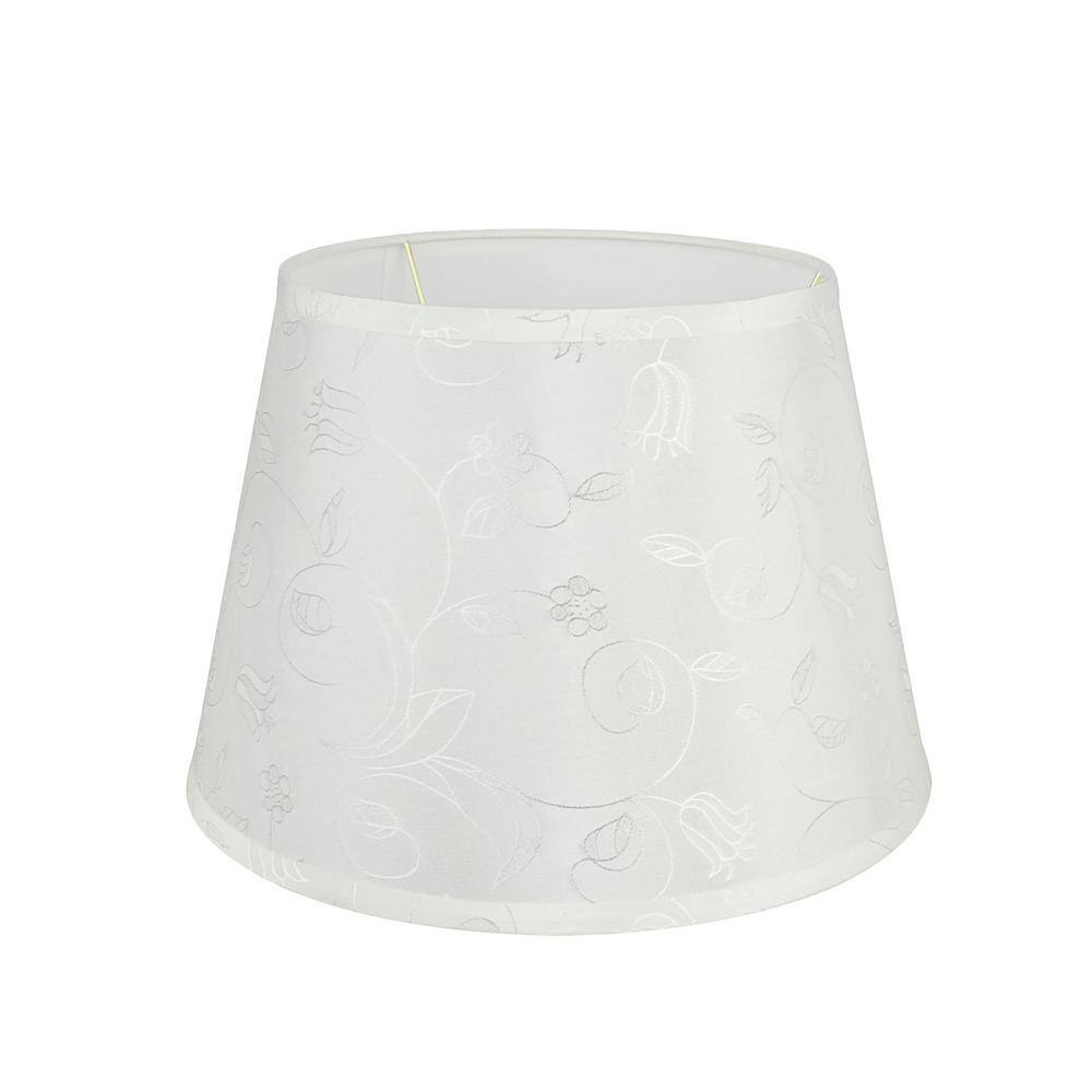 Off-White Pleated Cotton Empire Lamp Shade, 8" Wide