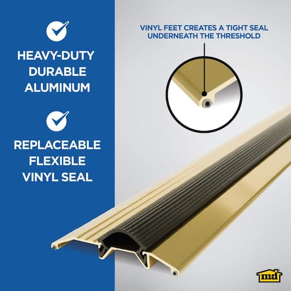 M-D Building Products 3-3/4 in. x 3/4 in. x 72 in. Gold Aluminum
