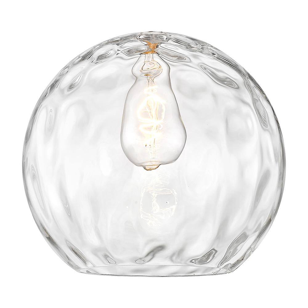 Athens 19.5" Satin Gold Water Glass Pendant Light